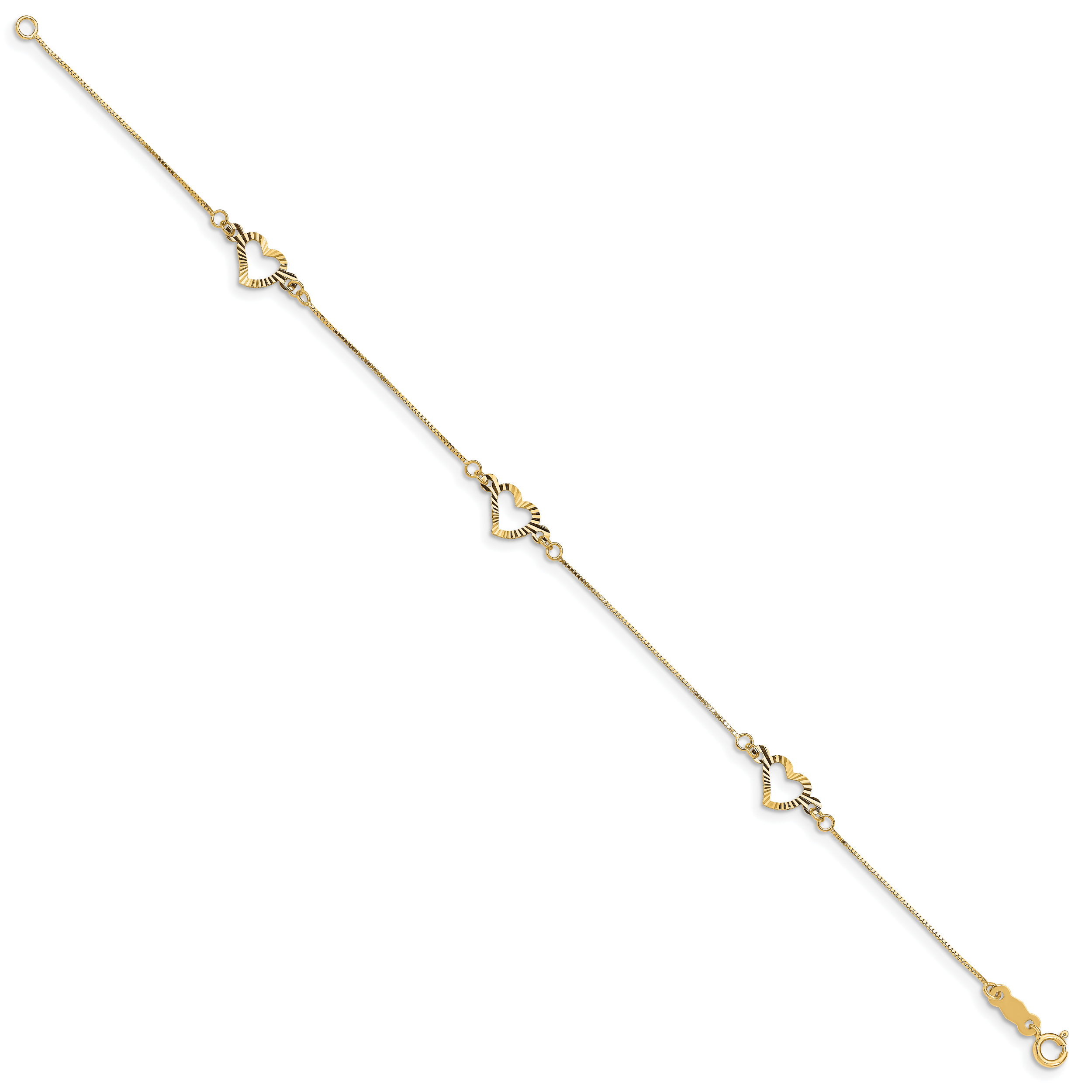 14K Fancy Heart Bracelet Secondary image