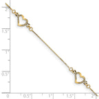 14K Fancy Heart Bracelet