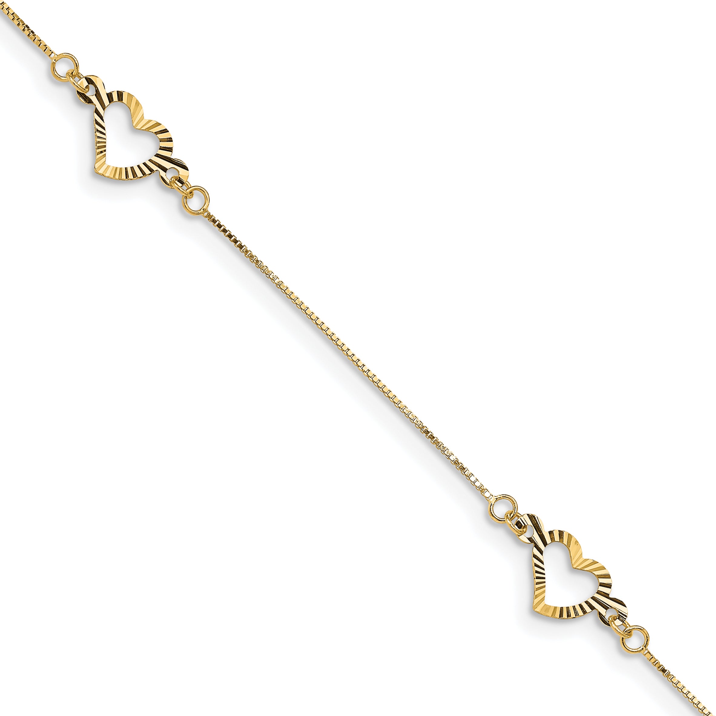 14K Fancy Heart Bracelet Main image