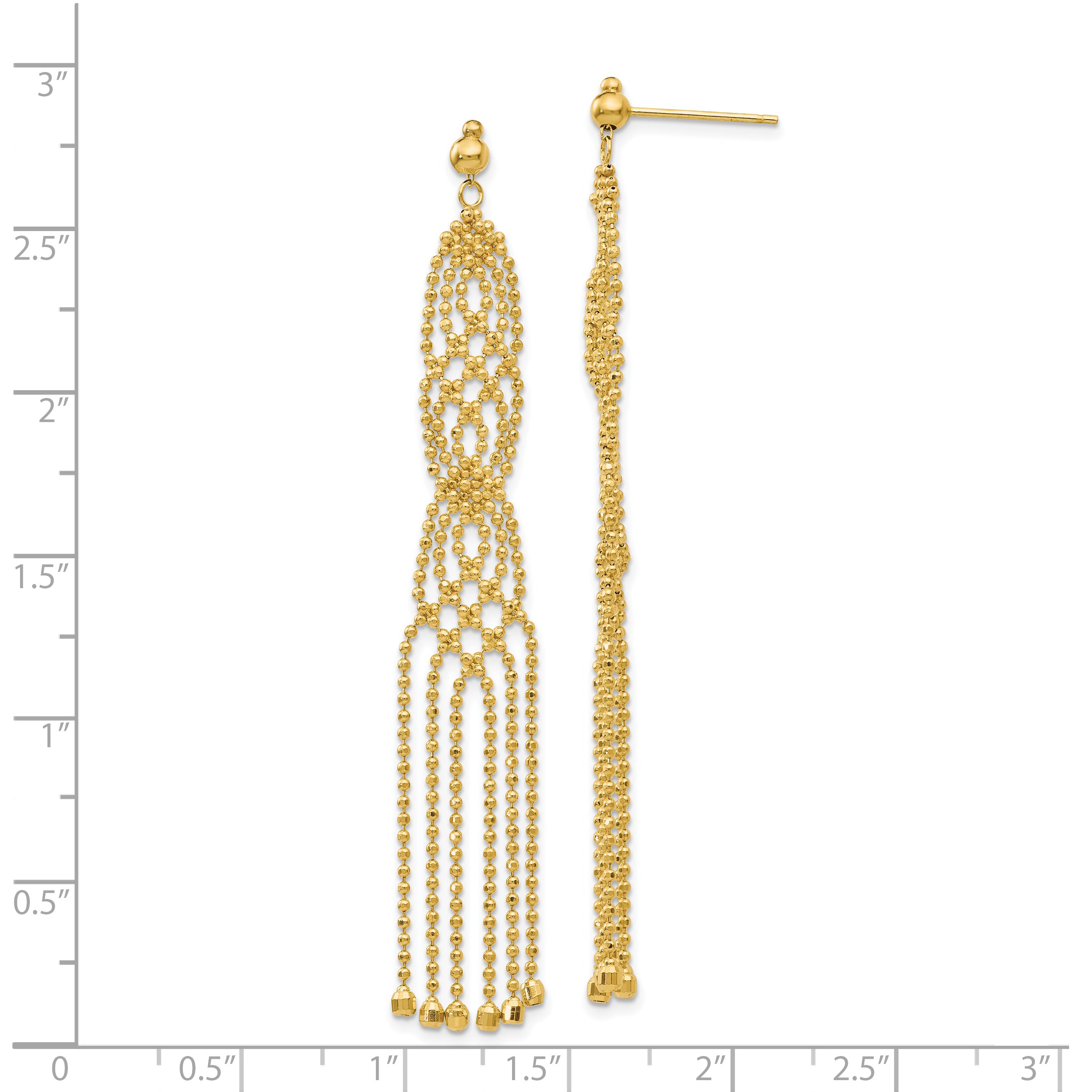 14K Beaded Earrings