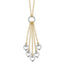 14K Two-Tone Adjustable Heart Drop Necklace