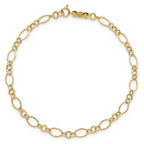 14k Yellow Gold 7.25in Polished Fancy Link Bracelet