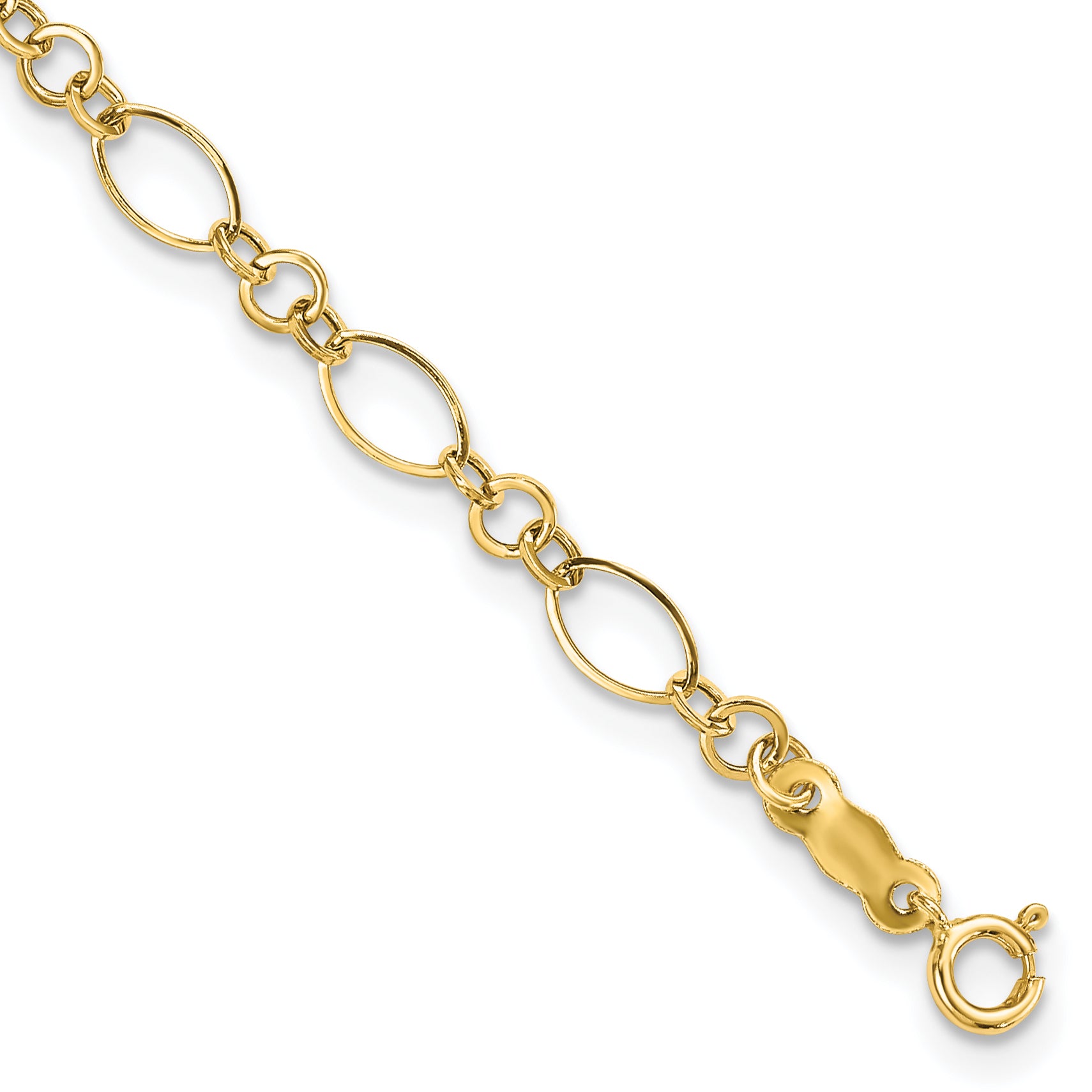 14k Yellow Gold 7.25in Polished Fancy Link Bracelet Main image