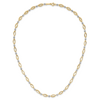 14K Two-Tone Fancy Mirror Bead Necklace