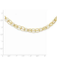 14K Double Strand Oval Links w/ 2in Ext Necklace