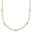 14K Two-tone Ropa Mirror Bead W/2in Ext Necklace