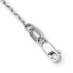 14K White Gold Diamond-Cut Beaded Rosary Necklace Unisex 24-Inch