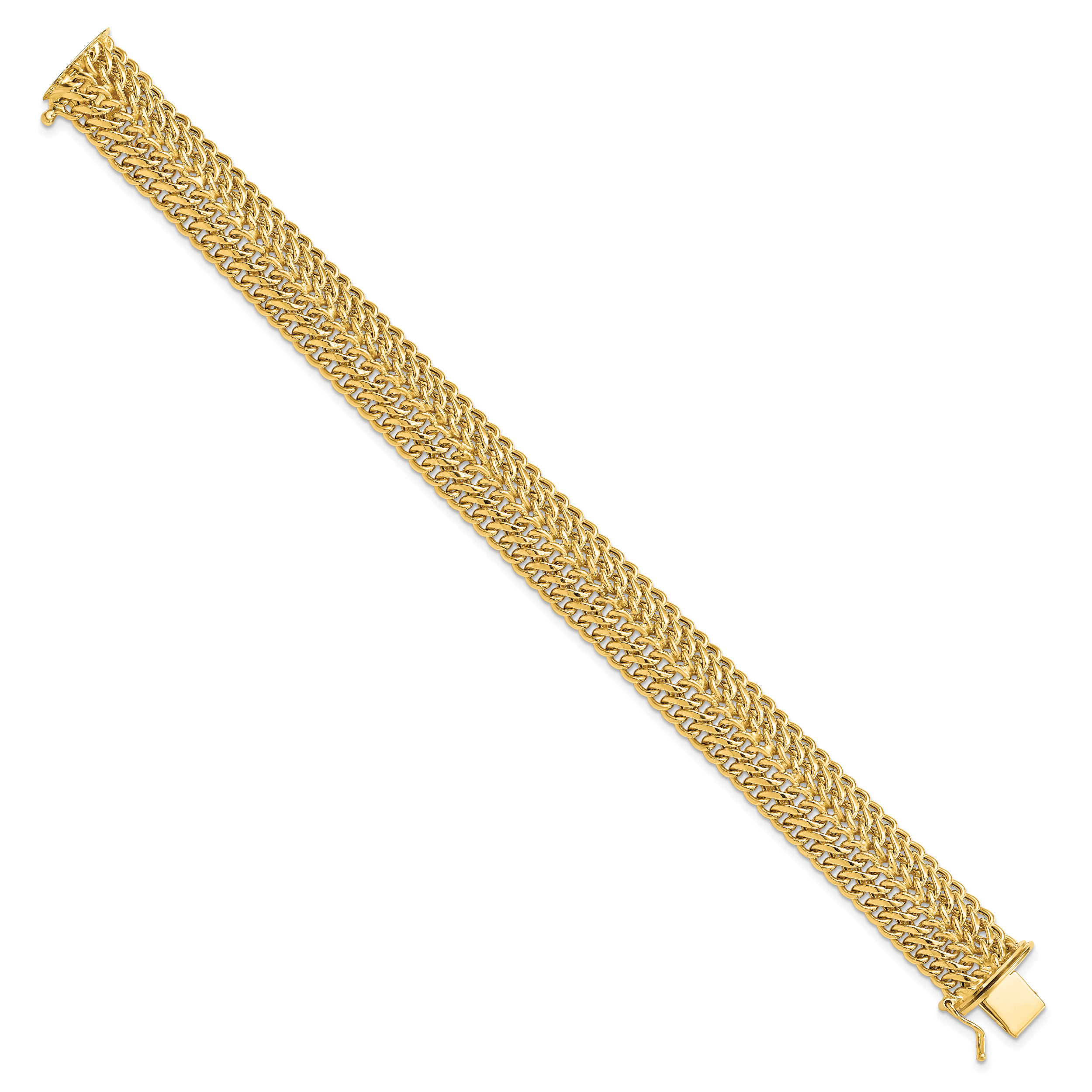 14k Polished 7.5in Fancy Link Bracelet Secondary image