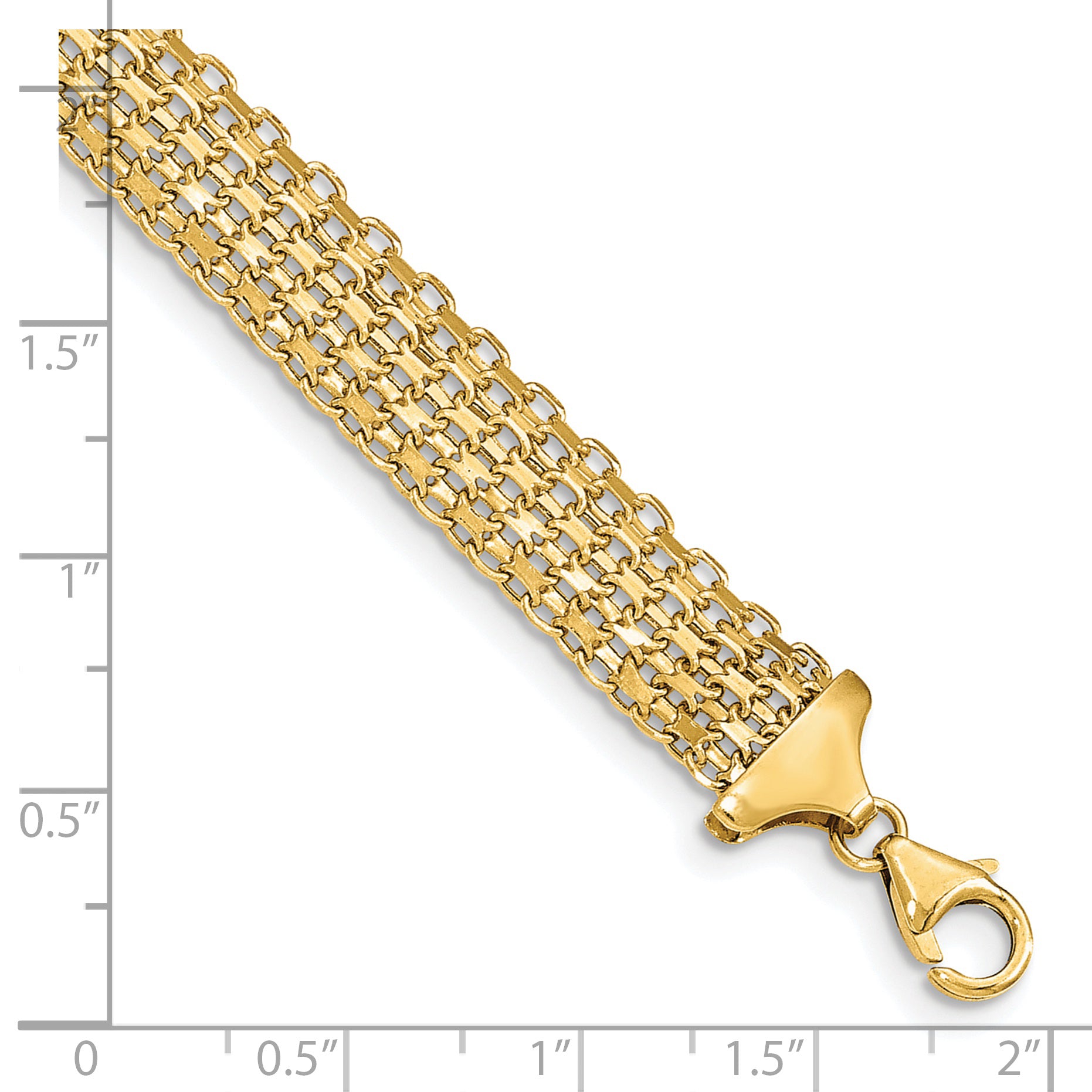 14k Polished 7.5in Fancy Link Bracelet Secondary image