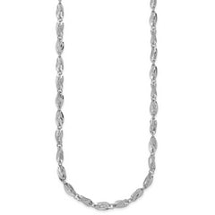 Sophia Jewelers 14K White Gold Polished Fancy Link Necklace for Women