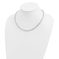 Sophia Jewelers 14K White Gold Polished Fancy Link Necklace for Women