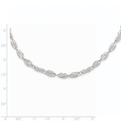 Sophia Jewelers 14K White Gold Polished Fancy Link Necklace for Women