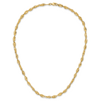 Sophia Jewelers 14K Gold Fancy Link Necklace Polished Elegant Design