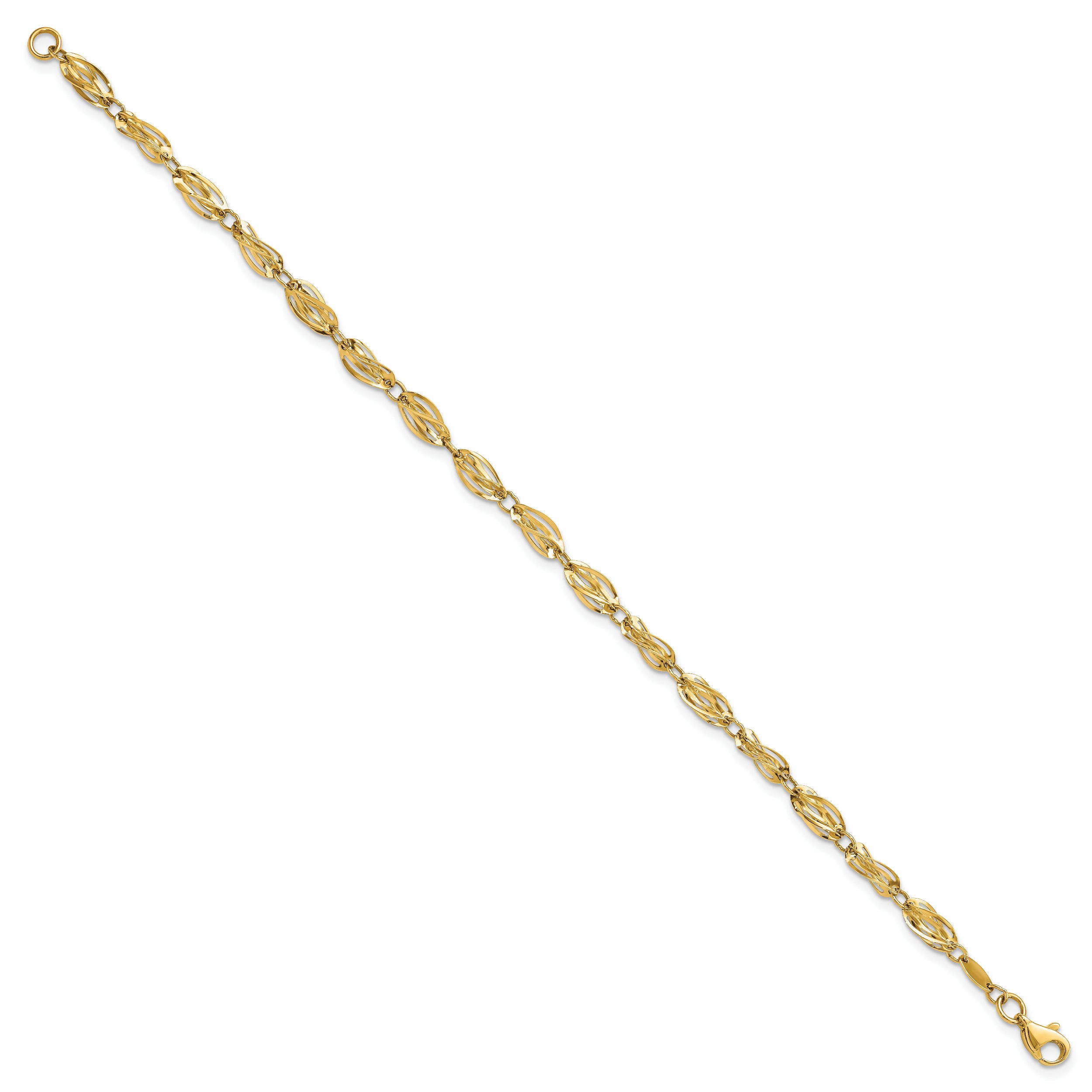 14K Gold Polished Fancy Bracelet