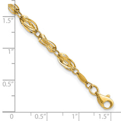 14K Gold Polished Fancy Bracelet