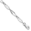 14k White Gold 7in Polished Fancy Link Bracelet
