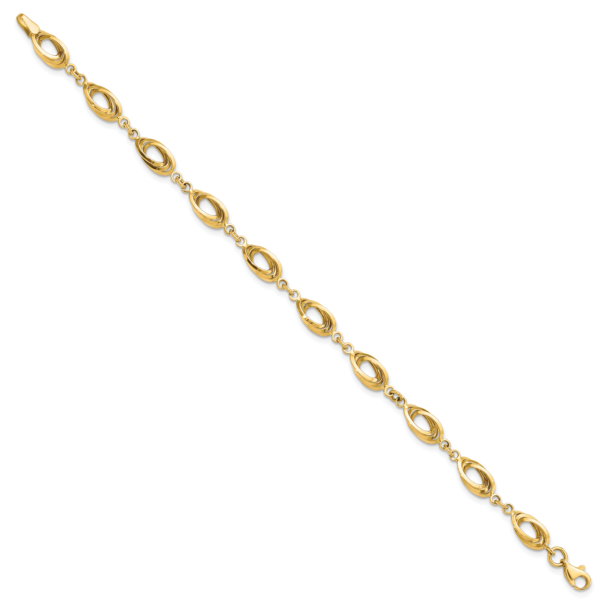 14k Polished Fancy Link Bracelet Secondary image