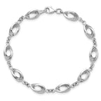 14K White Gold Fancy Link Bracelet