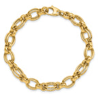 14k Polished Fancy Link Bracelet