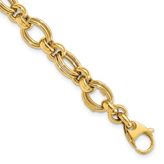 14k Polished Fancy Link Bracelet