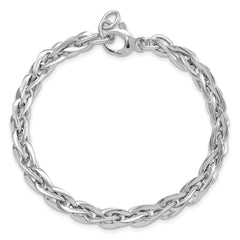 14k White Gold Polished Bracelet