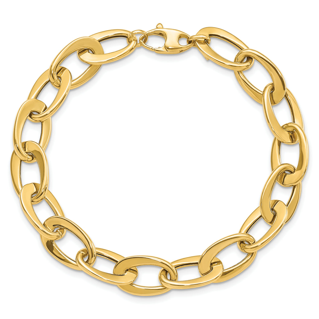 14k Polished Fancy Link Bracelet