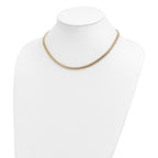 14K Yellow Gold Polished Fancy Link Necklace Unisex 17 Inch