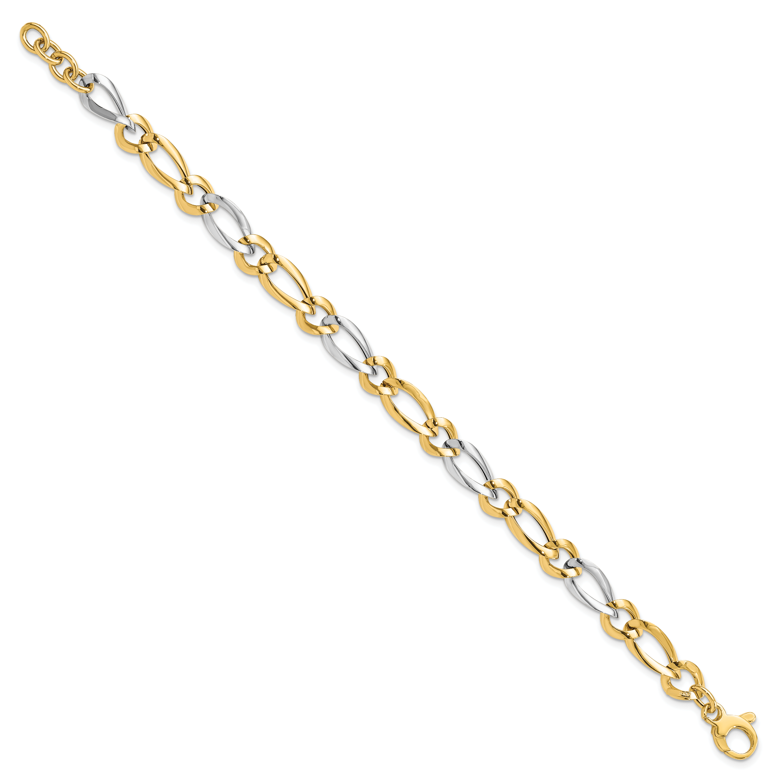 14k Two-Tone Polished Bracelet Secondary image