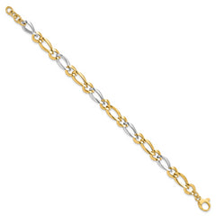 14k Two-Tone Polished Bracelet