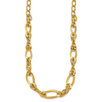 Sophia Jewelers 14K Gold Polished Fancy Link 18in Women's Necklace