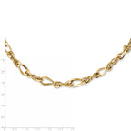 Sophia Jewelers 14K Gold Polished Fancy Link 18in Women's Necklace
