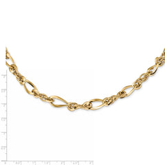 Sophia Jewelers 14K Gold Polished Fancy Link 18in Women's Necklace
