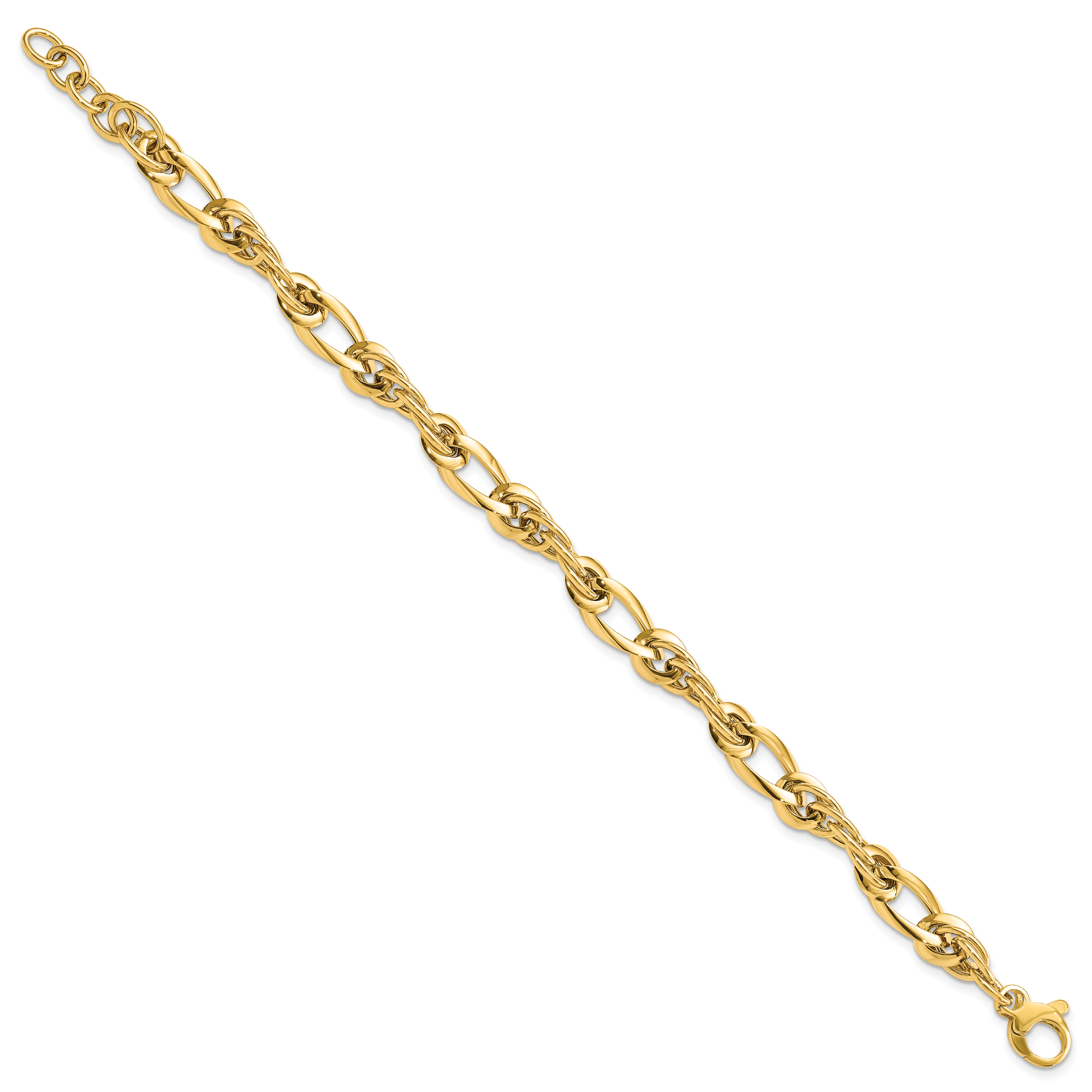 14k Polished Fancy Link 7in Bracelet Secondary image
