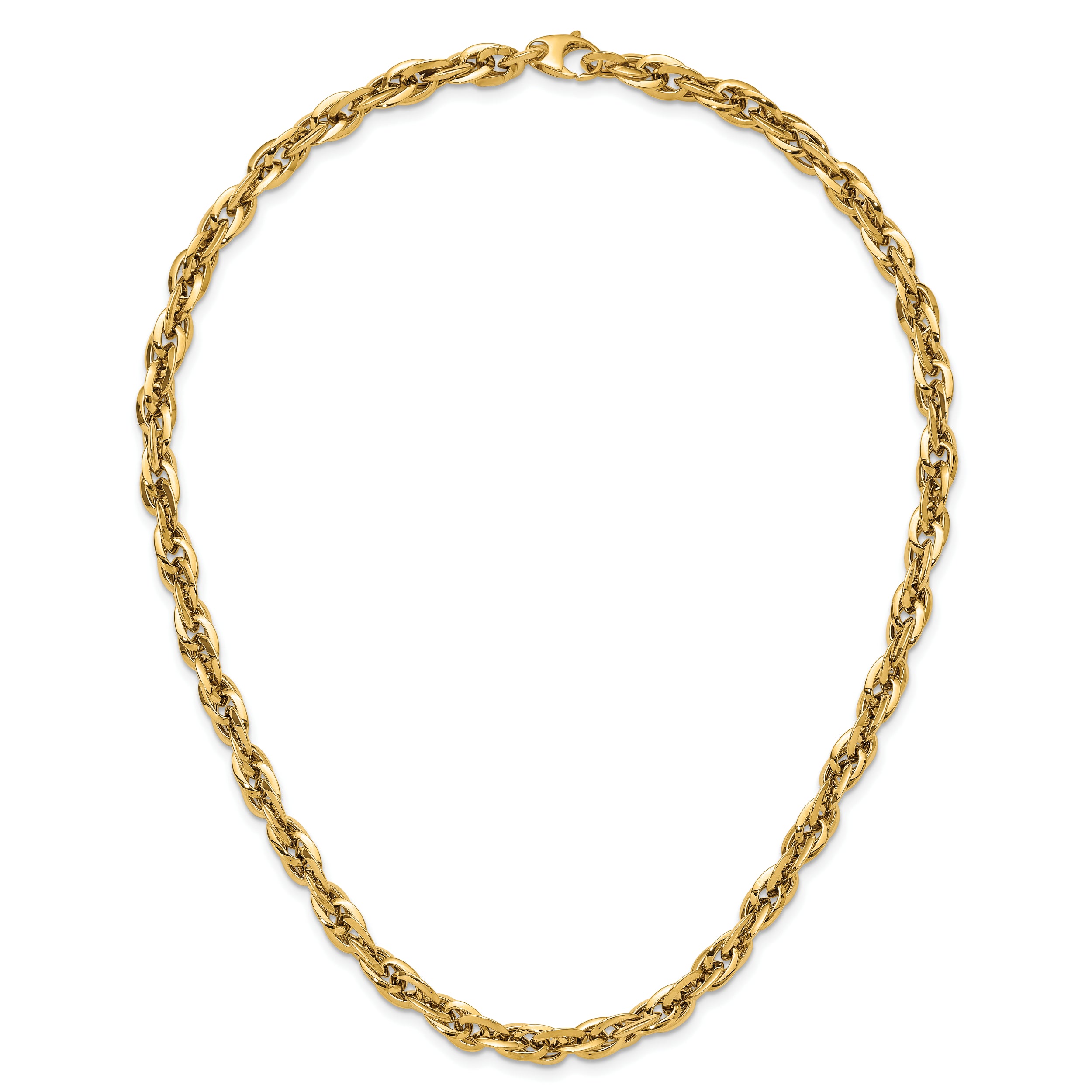 14K Polished Fancy Link Necklace