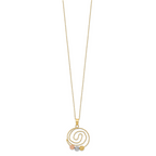 Sophia Jewelers 14K Tri-Color Gold Spiral Pendant Necklace with Polished Finish