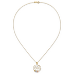 Sophia Jewelers 14K Tri-Color Gold Spiral Pendant Necklace with Polished Finish