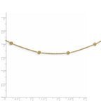 Sophia Jewelers 14K Gold Polished Diamond-Cut Beaded Necklace