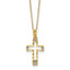 14k Polished CZ Cross Pendant Necklace