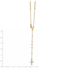 Sophia Jewelers 14K Gold Polished Beaded Rosary Necklace for Women