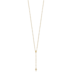 Sophia Jewelers 14K Gold Polished Beaded Rosary Necklace Unisex 19.5