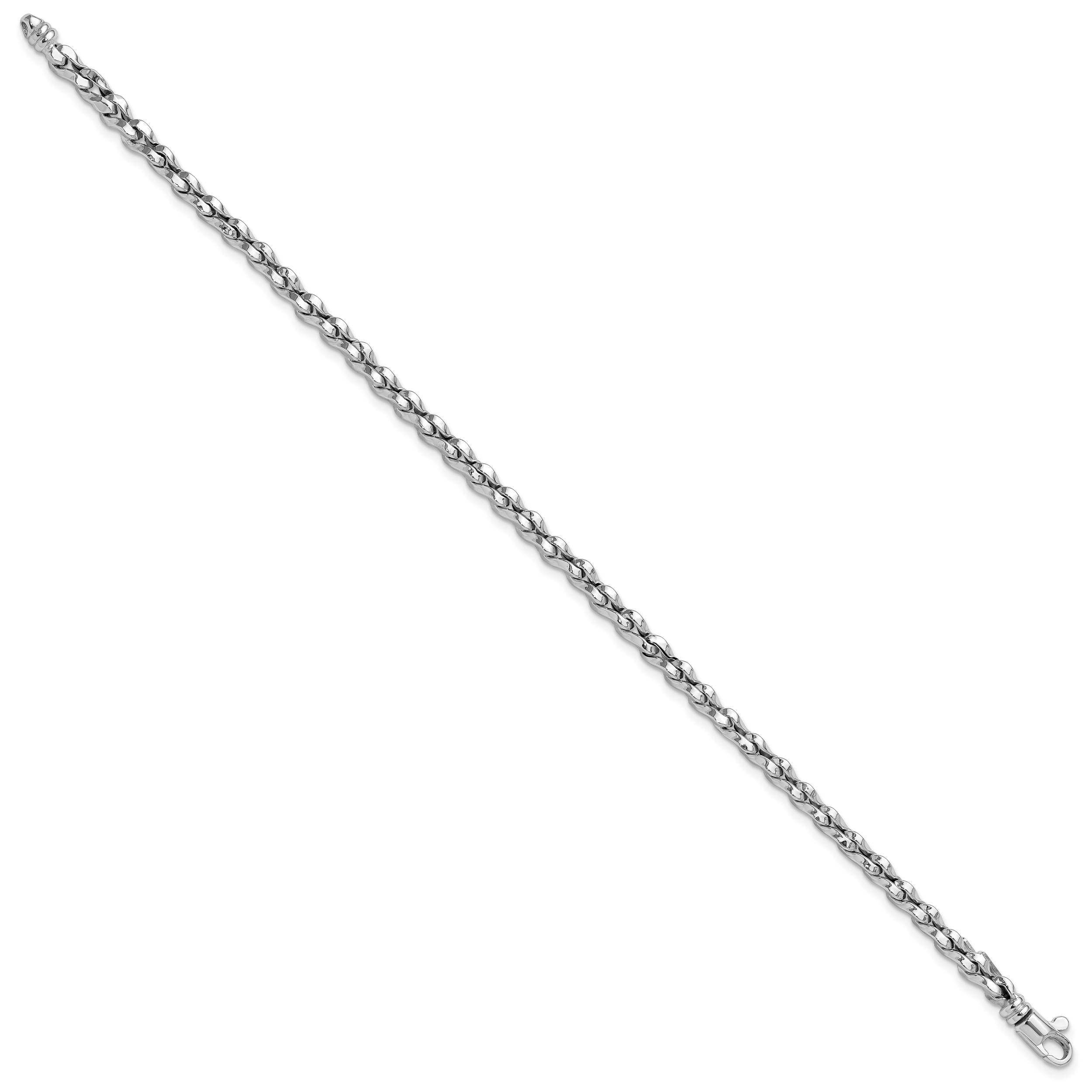 14K White Gold Polished Fancy Link Bracelet Secondary image