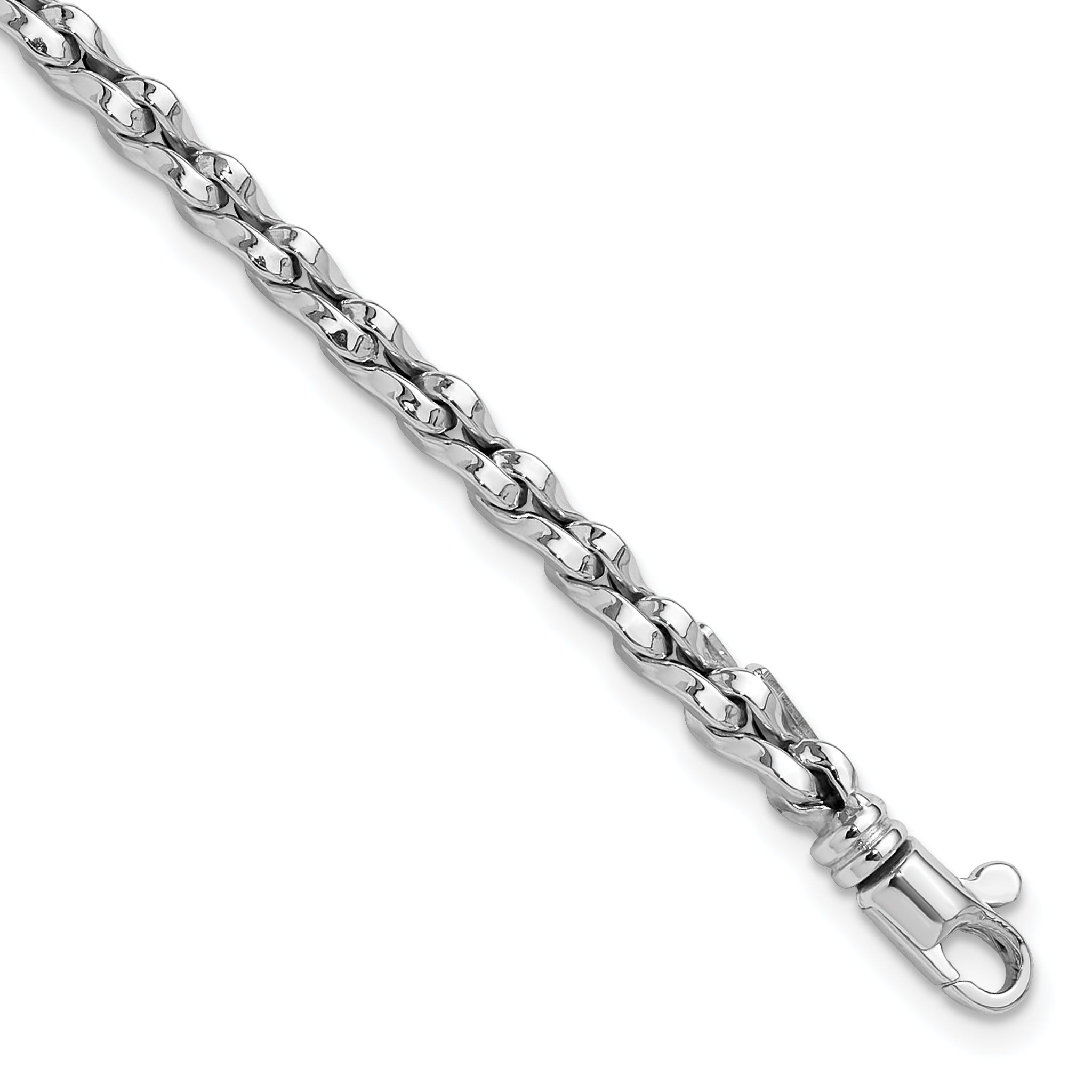 14K White Gold Polished Fancy Link Bracelet Main image