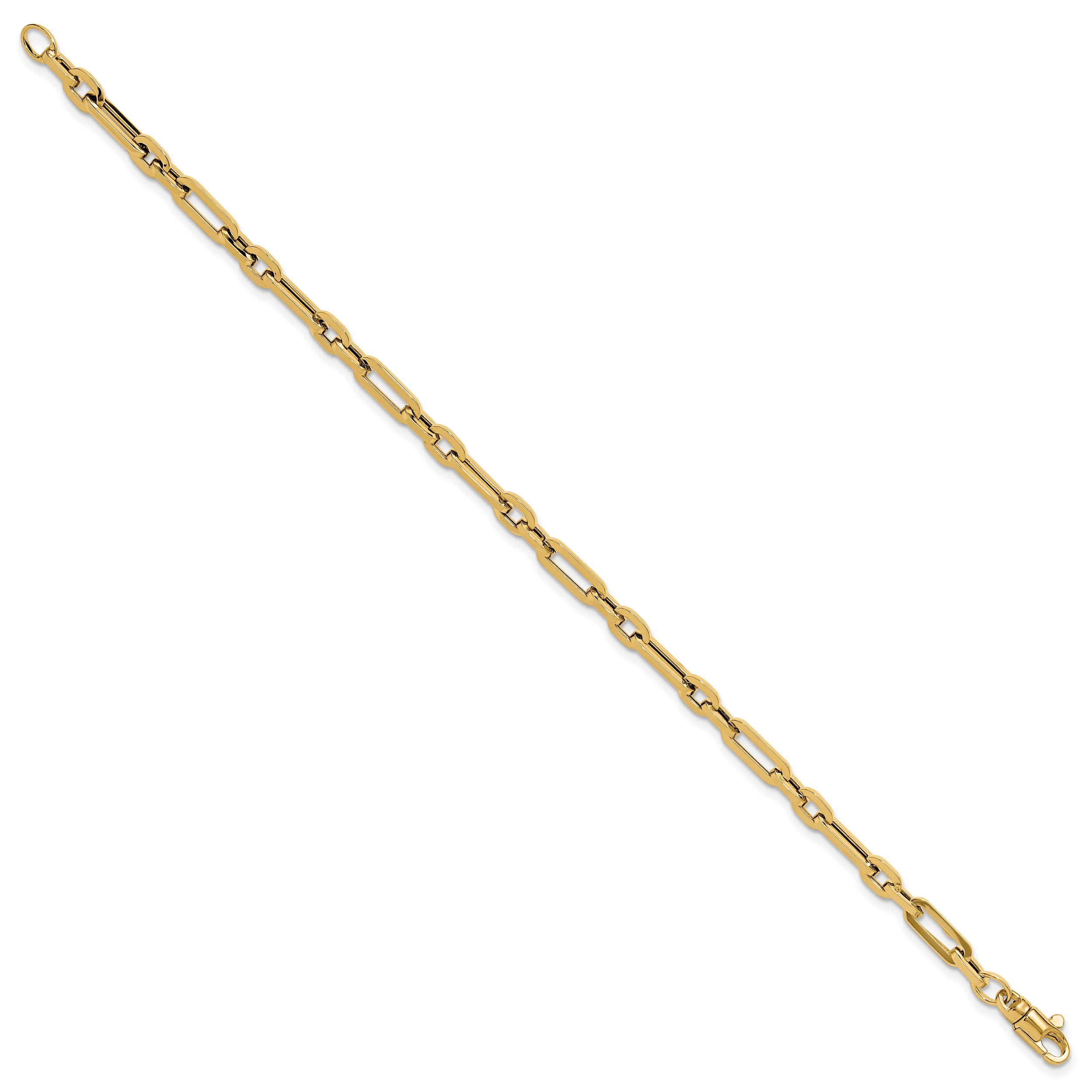 14K Gold Polished Fancy Link Bracelet