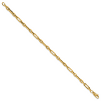 14K Gold Polished Fancy Link Bracelet