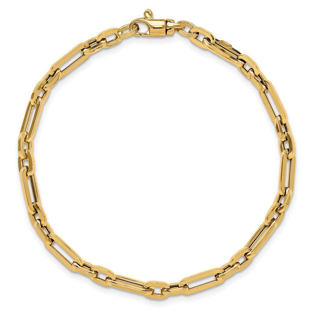 14K Gold Polished Fancy Link Bracelet