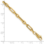 14K Gold Polished Fancy Link Bracelet