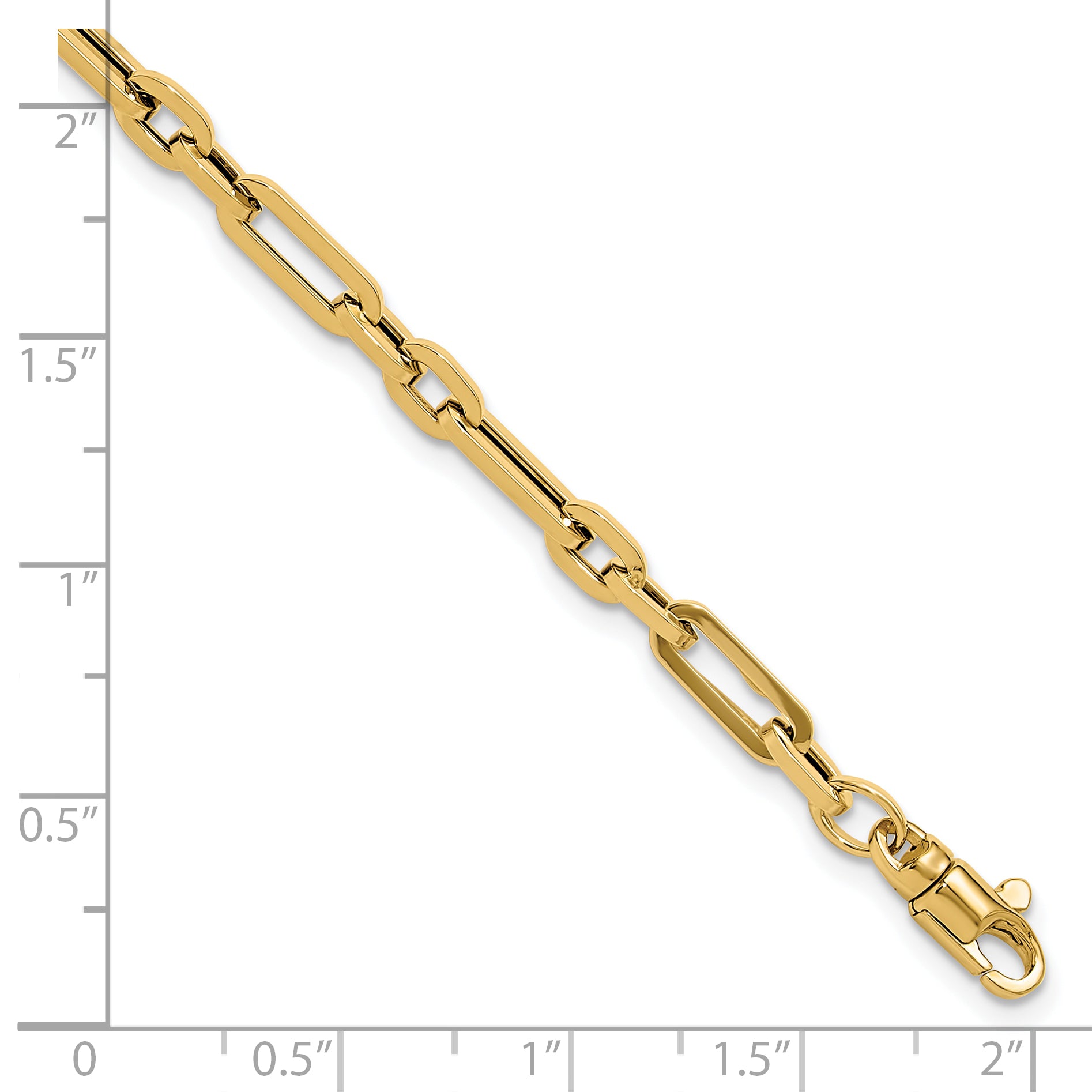 14K Gold Polished Fancy Link Bracelet