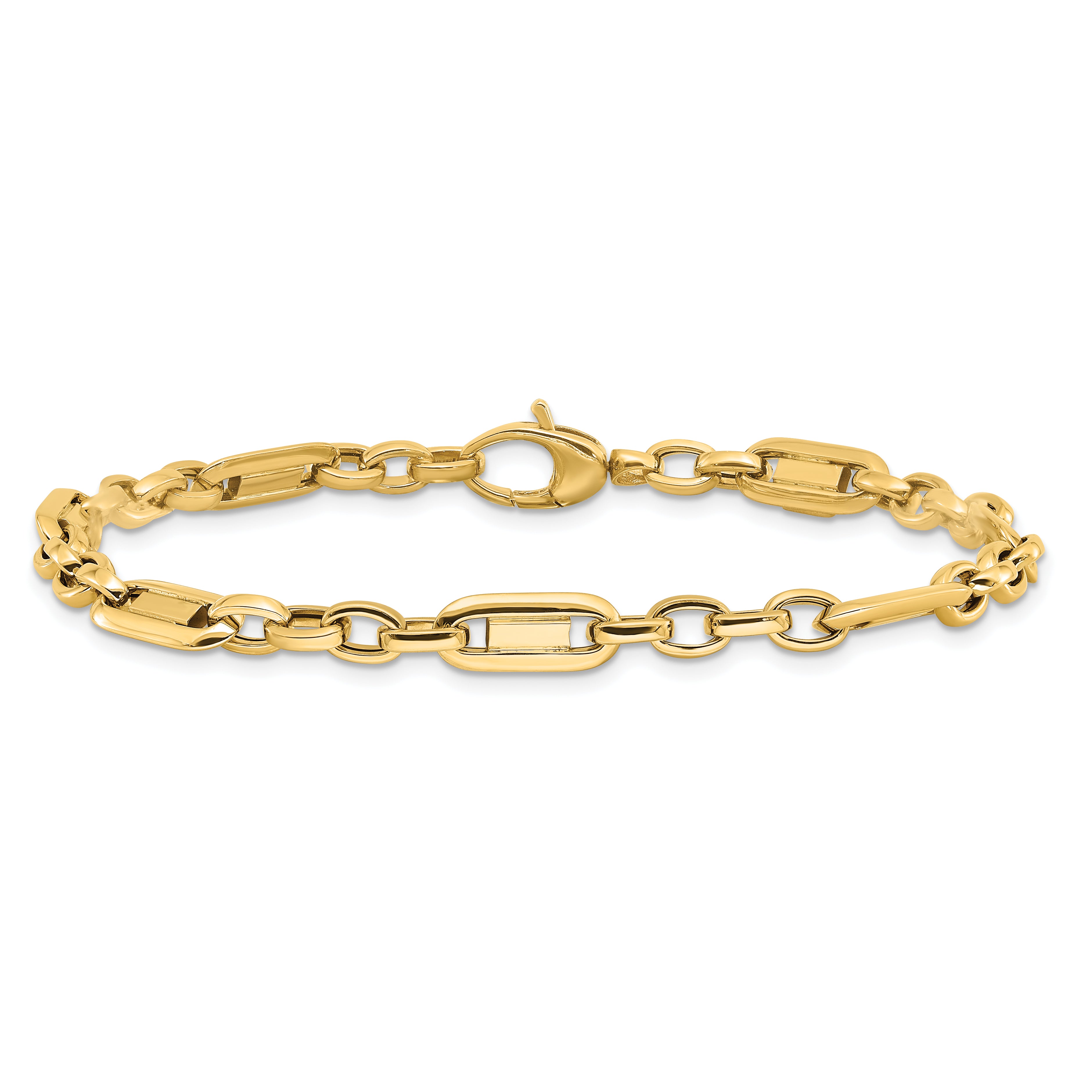 14k Polished Fancy Link Bracelet