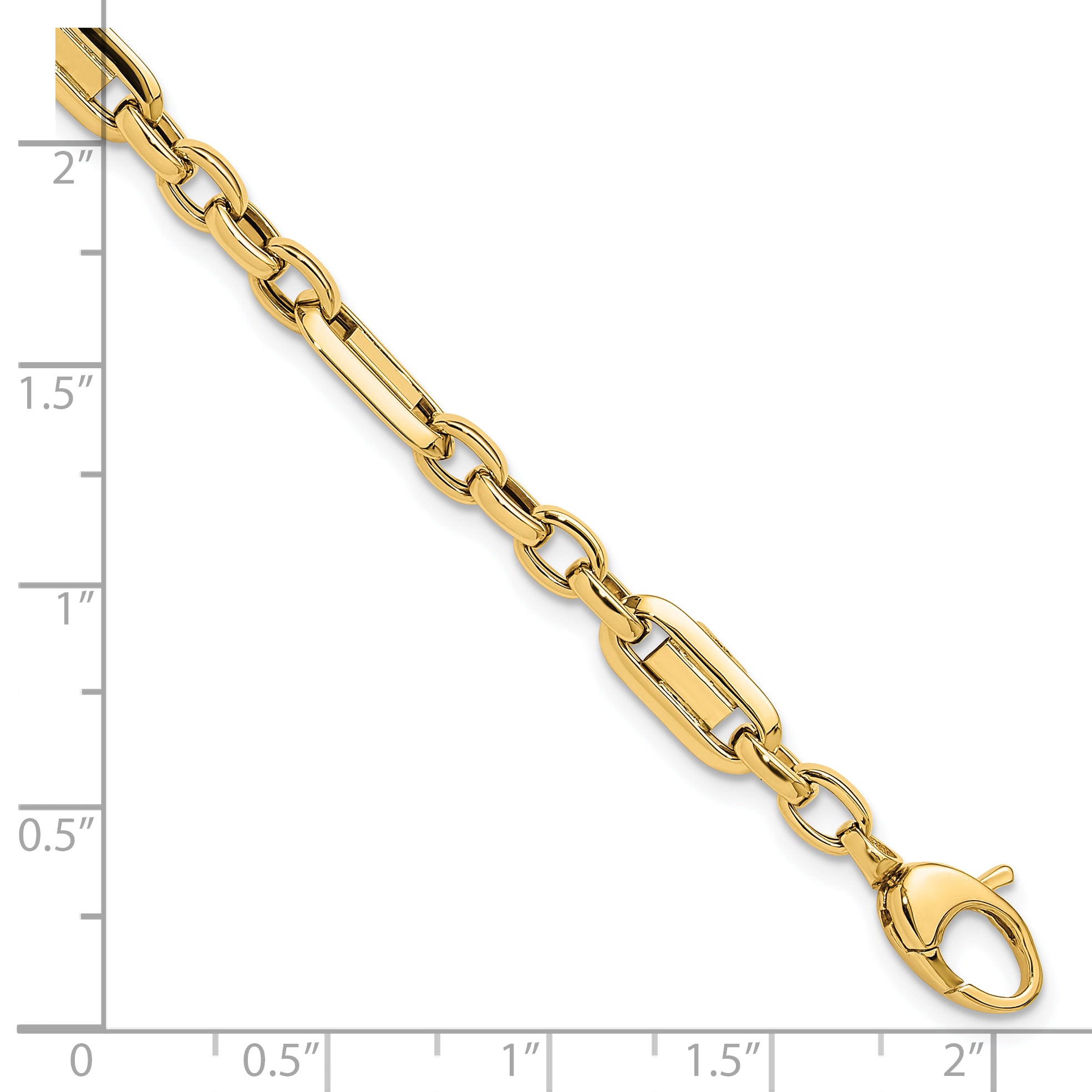 14k Polished Fancy Link Bracelet