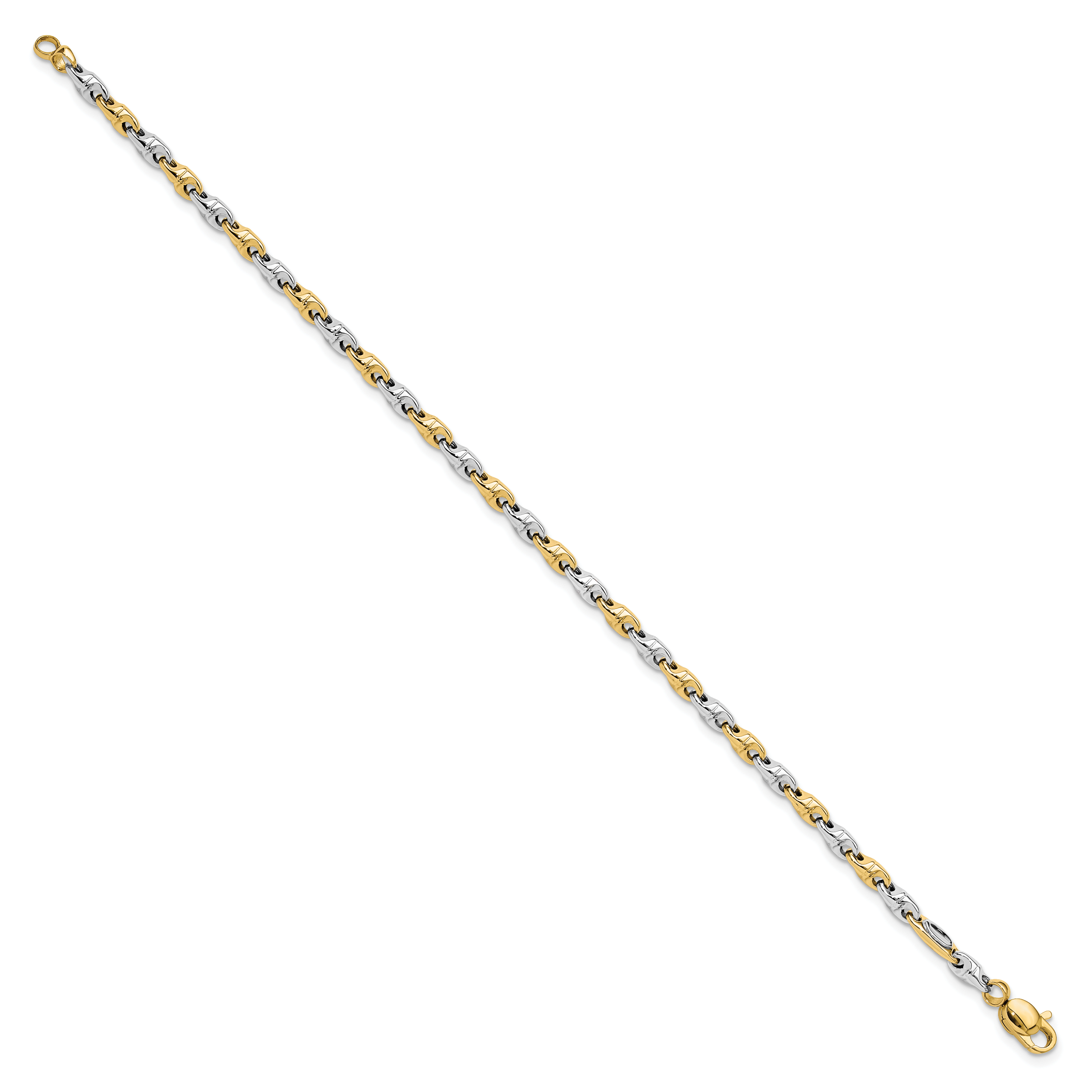 14K Two-tone Polished Fancy Link Bracelet Secondary image